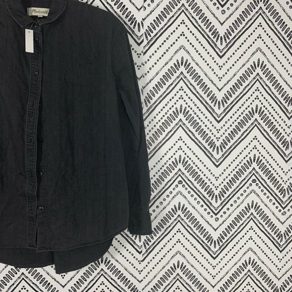 MADEWELL Denim Button-Up Shirt in Lunar Wash sz S - Picture 6 of 9
